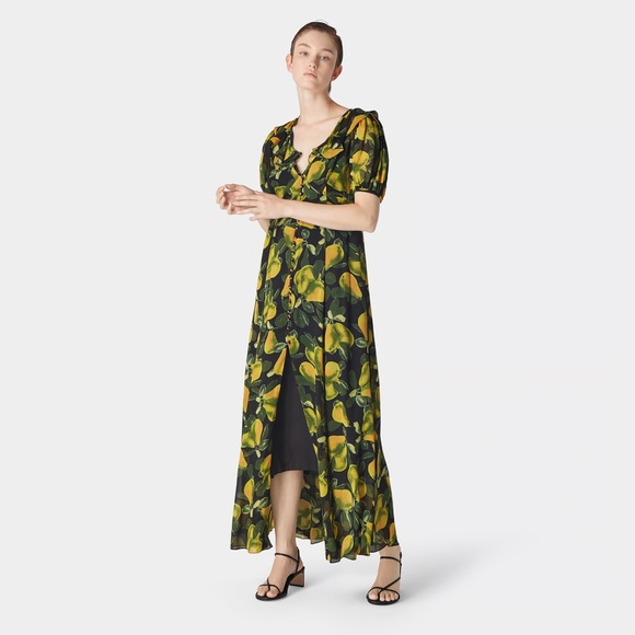 Marc Jacobs Dresses & Skirts - NWT Marc Jacobs Redux Grunge Collection Printed Maxi Dress Black/Yellow